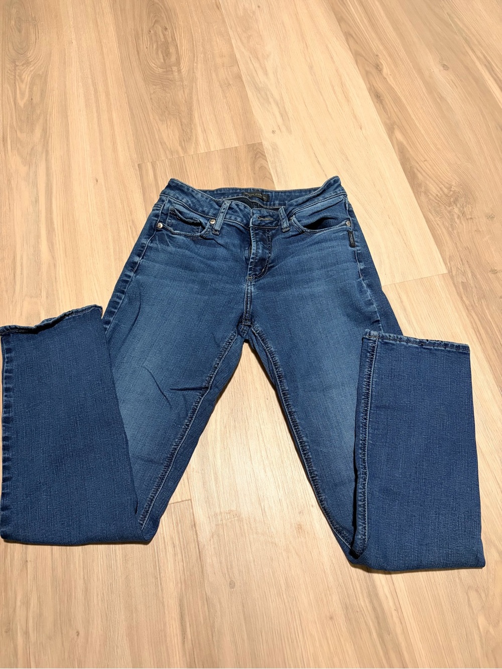 Silver Jeans Women's Straight Leg Dark Blue Denim